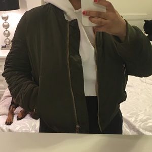 Green bomber jacket
